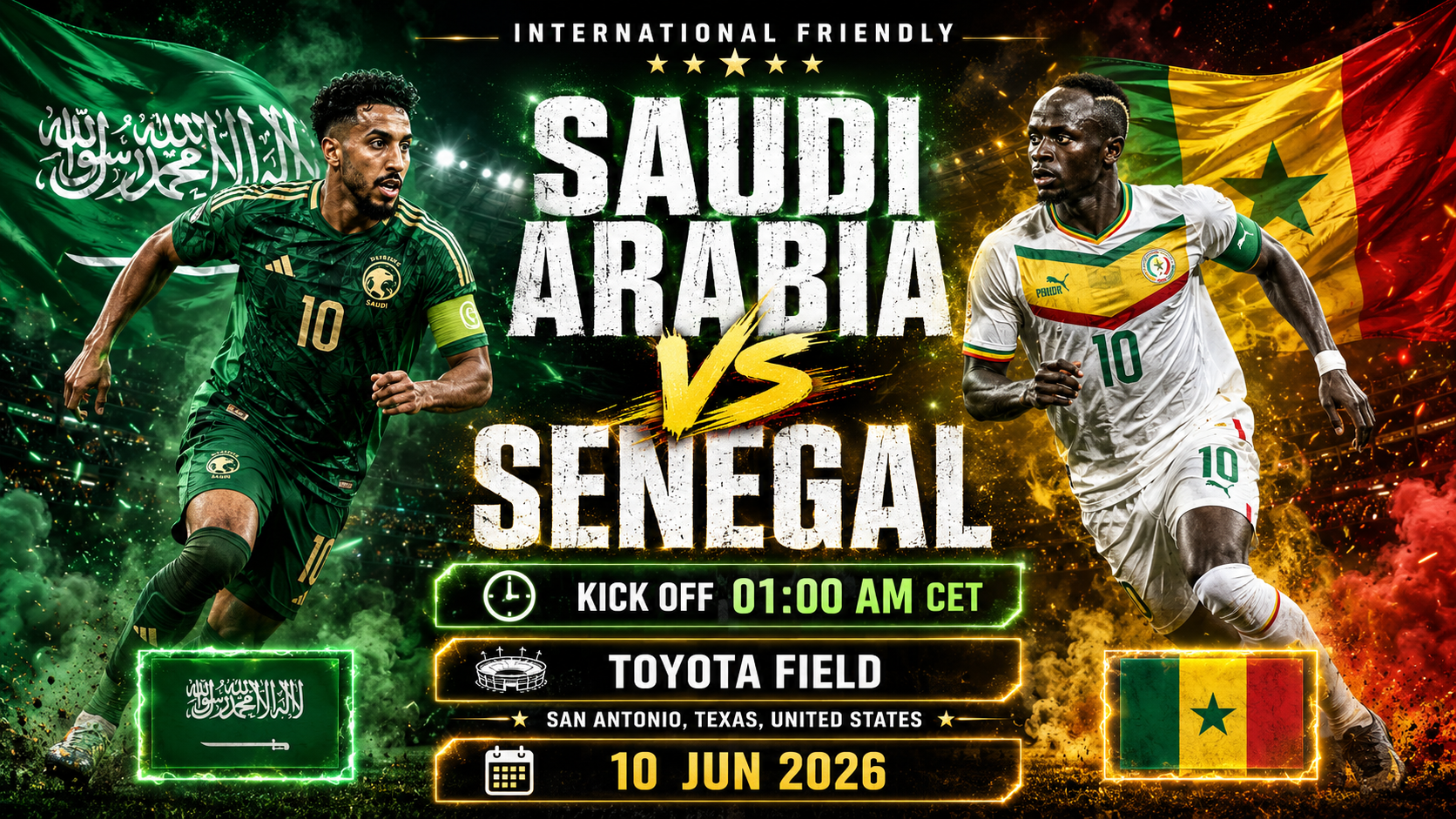 Arabia Saudí - Senegal : El último ensayo general en Texas medirá las fuerzas antes del Mundial