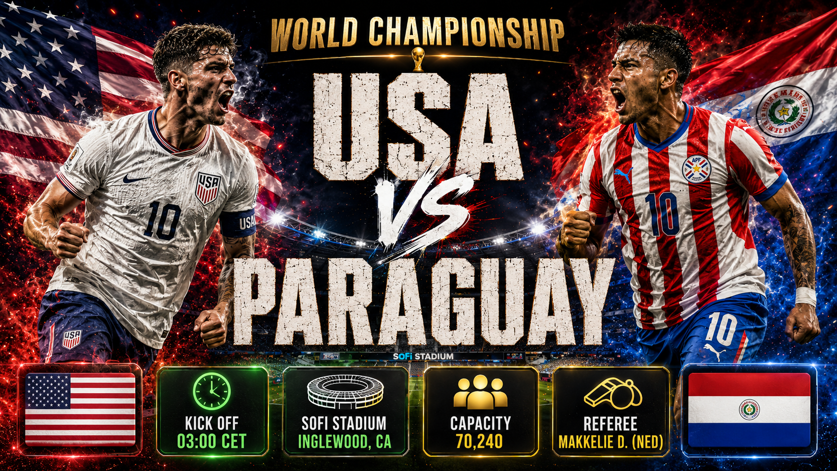 USA - Paraguay : Una olla a presión en Los Ángeles para medir las ambiciones del anfitrión ante el muro guaraní